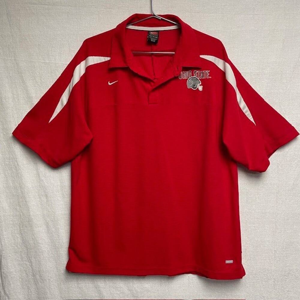 Ohio State Buckeyes Nike Dri-Fit Polo Short Sleeve Shirt - Size XL